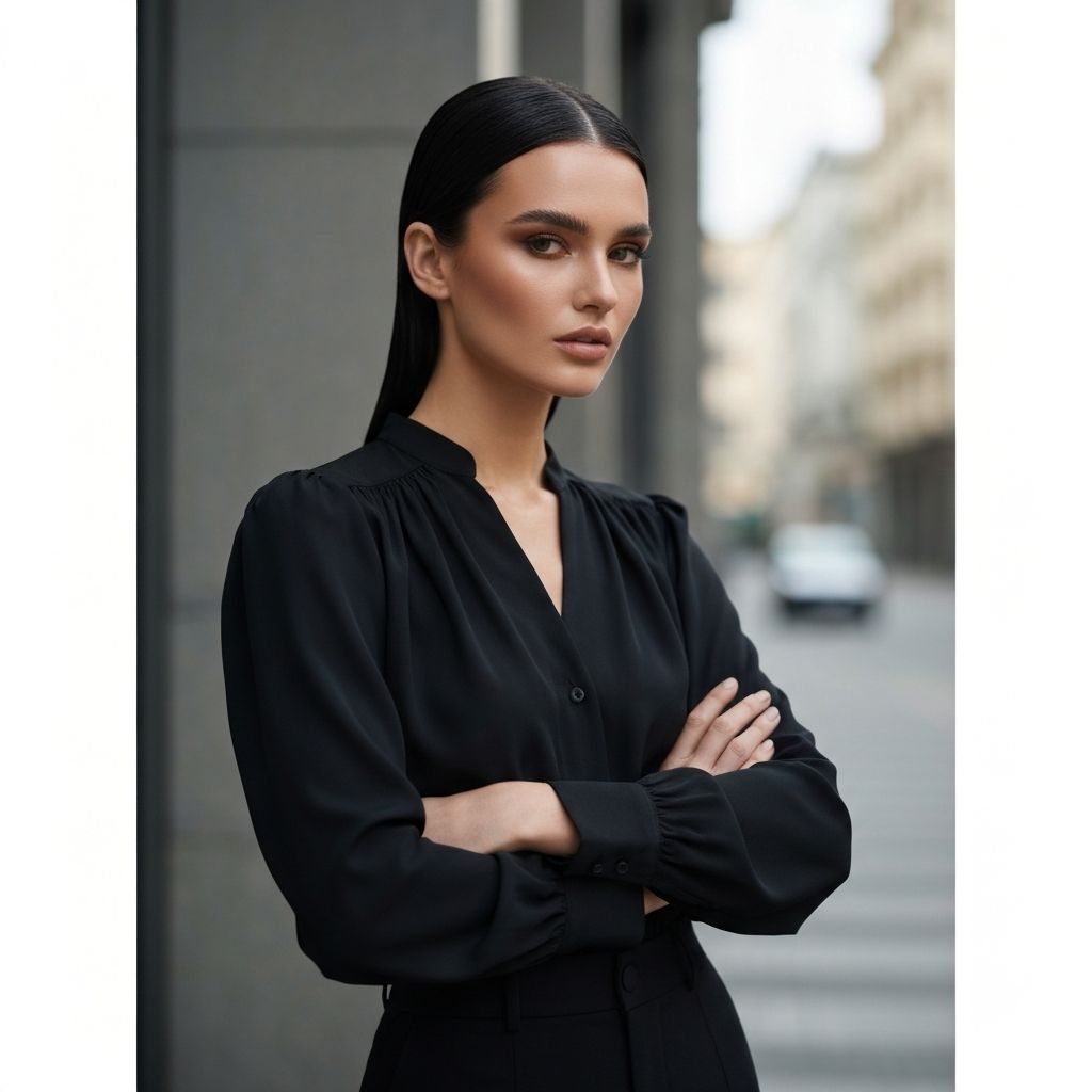 بلوز پوپلین نوار (Noir Poplin Blouse)